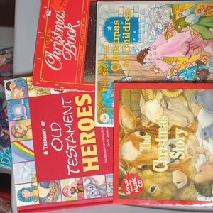 Lot of 4- Christmas Books & Old Testament Heroes & For Kids & Families